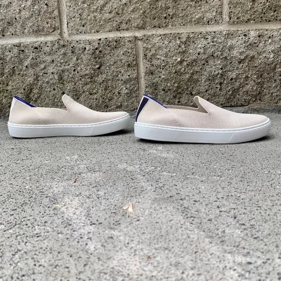 ROTHY'S Sand Original Slip On Sneaker Womens 6.5 37 Shoes Rothys Fabric Flat Tan - Picture 7 of 12